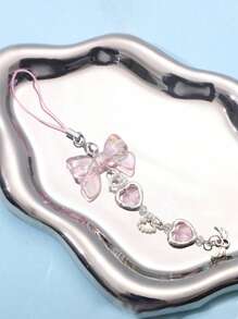 1/2 件粉色蝴蝶结心形星形钥匙扣或手机挂件，彩色串珠手机挂件钥匙扣，甜美女孩千禧风格，适合日常佩戴或约会，是送给母亲、爱人、朋友或任何节日或生日的完美礼物 - 彩色 - 查看 9