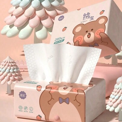 280 Sheets/Pack Premium Tissue,No Fluorescent Agent, Facial Tissue, Napkins Paper, Tissue Paper, Durable Absorbent Tissue, For Home Dorm Office Company Outdoor, Cleaning Supplies, Cleaning Tool, Christmas Supplies