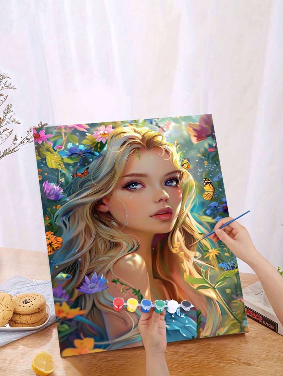 Beautiful Lady Personalized DIY Digital Painting Kit, Art Painting Set