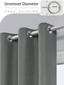 1入/2入組帶塗層和隔熱襯裡的遮光窗簾，適用於客廳，臥室，廚房，浴室，家居裝飾，房間裝飾 - 132*274(52inch*107 inch)2Panels - 查看 8