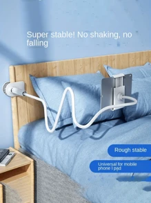 1个柔性鹅颈夹式手机支架，多功能手机支架，适用于床上或桌面，兼容苹果8/7/6，兼容、安卓手机，生日、送给家人、朋友的礼物，360度旋转，床上懒人支架，手机支架 - 彩色 - 查看 1