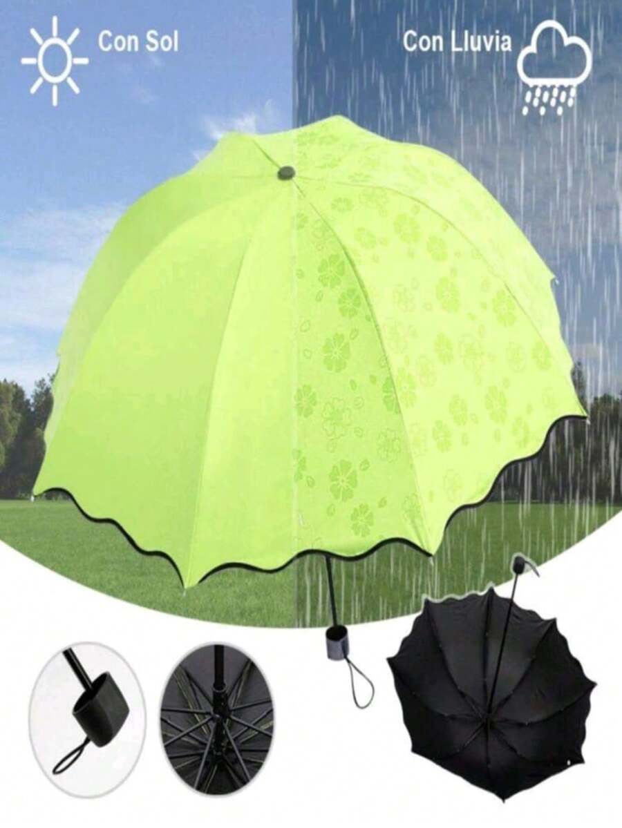 Umbrellas And Rain Hat Umbrellas - Green - View 1