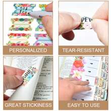 75pcs Spanish Bible Tags,Flower Theme, Spanish Laminated Bible Tags, Bible Tags, Spanish Bible Index Tags, Spanish Bible Book Tags, Spanish Book Tags Back To School