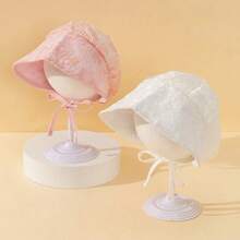 Un gorro vintage de encaje estilo palacio para niñas pequeñas, gorra India, cinta para la cabeza bordada para bebés de todas las estaciones, gorro para bebés - 1PC - Ver 1