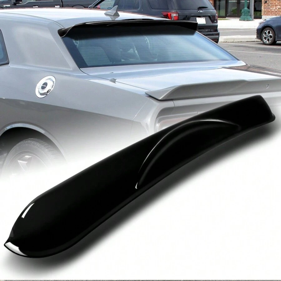 For 2008 2023 Dodge Challenger Smoke Acrylic Rear Window Roof Visor