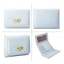 钱包 女孩 可爱蝴蝶结 小钱包 美观 卡夹 ID 窗口 女士钱包（多色可选），商务休闲女士，钱包，女士钱包