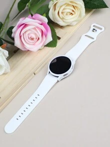Banda de reloj de silicona Galaxy Watch de Samsung + Funda de Galaxy Watch de 2 en 1, suave, cómoda y resistente al agua con hebilla de remache. Funda protectora de PC anti-caídas y resistente a arañazos con película protectora de acero y vidrio, compatible con Samsung Galaxy Watch 4/5/6/7 de 40MM y 44MM, universal para hombres y mujeres