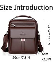1pc Men's Shoulder/Crossbody/Waist/Hand Chest Bag, PU Water-Proof & Wear-Resistant Material With Large Capacity Pockets, Adjustable Strap, Convenient And Portable New Fashionable Business Bag Ideal Gift Simpler Classic Camping Sling Bags Winter Brown Bag Back To School Vintage Shoulder Bag Gift Bag Pack Cross Body Bag Spring Vintage Bags School Supplies Purse Sling Bag For Men Mini Bag Small Bag Office Bag Sling Bag Side Bags For Men Pouch