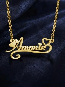 A Unique And Cute Customized English Letter Name Love Pendant Necklace, With A Classic And Simple Style, Suitable For Daily Wear And Various Special Occasions.