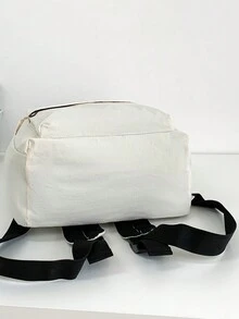 Large Capacity Backpack For Girls, Lightweight Travel Backpack With Laptop Compartment, High School And College - Beige - View 7