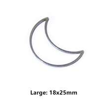 20 chiếc Trăng Sao Thả Trái Tim Hạt Charm Nhỏ Vàng Mặt Dây Thép không gỉ Mở Bezels Rỗng Khung Khuôn Viền DIY Trang Sức làm - Mặt dây chuyền nhỏ bằng thép không gỉ - Xem 19