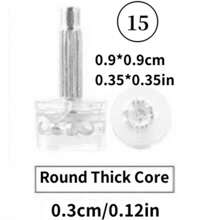 5 Pairs Transparent Stiletto High Heel Replacement Tips, Wear-Resistant & Non-Slip Heel Tips In Thick & Thin Designs - Transparent - View 14