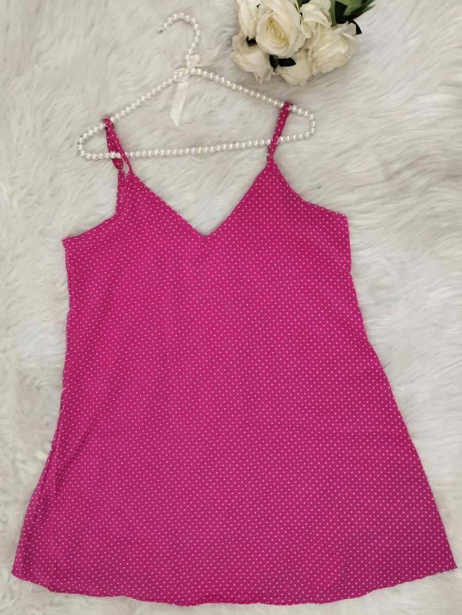 Women Short Dresses - 玫紅色 - 查看 1