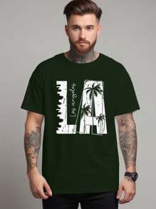 Men T-Shirts - xanh quân đội - Xem 1