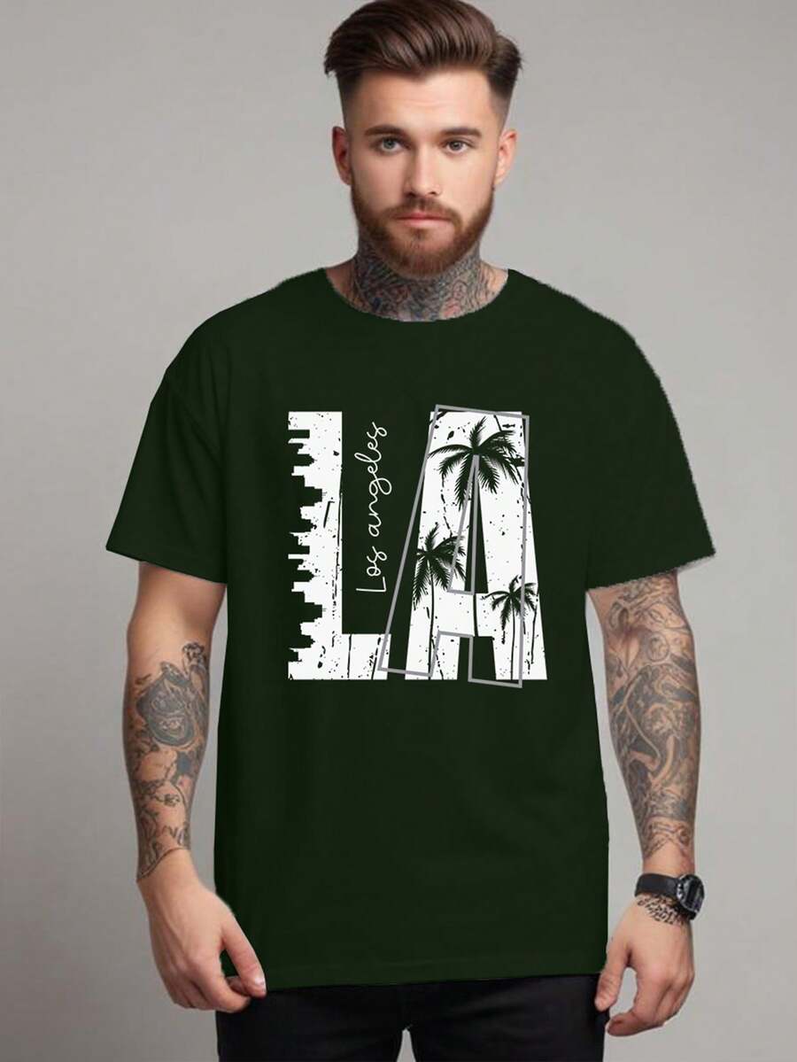 Men T-Shirts - xanh quân đội - Xem 1