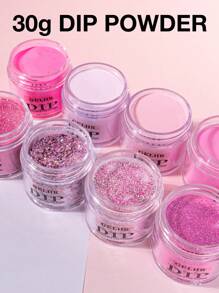 Gelhr 30g浸膏粉末，夏季淺粉溫暖色調，浸膏粉自製沙龍禮物適用於女性，不需使用美甲燈固化，適用於指甲自製沙龍，適用於年輕女性 - 彩色 - 查看 3