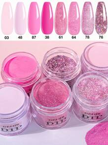 Gelhr 30g浸膏粉末，夏季淺粉溫暖色調，浸膏粉自製沙龍禮物適用於女性，不需使用美甲燈固化，適用於指甲自製沙龍，適用於年輕女性 - 彩色 - 查看 2