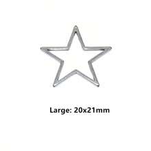 20 chiếc Trăng Sao Thả Trái Tim Hạt Charm Nhỏ Vàng Mặt Dây Thép không gỉ Mở Bezels Rỗng Khung Khuôn Viền DIY Trang Sức làm - Mặt dây chuyền nhỏ bằng thép không gỉ - Xem 29
