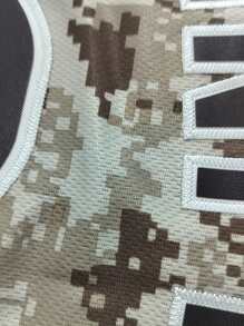 Aangepaste naam en nummer Boyfriend Style Heren Borduurwerk Baseball Jersey Philadelphia Camouflage V-hals Gepersonaliseerde Korte Mouw Overhemden Met Knoopsluiting Party Games Training Sport Tops S-Xxl