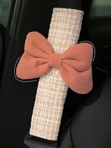 2入組汽車安全帶肩墊，女性汽車用車帶蝴蝶結，全季節通用汽車內飾產品 - 均碼 - 查看 5