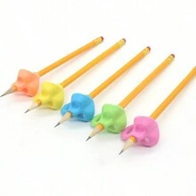 1入組/5入組三指握筆姿勢正確器，適用於兒童、小學生書寫姿勢矯正、筆握矯正 - 彩色 - 查看 7