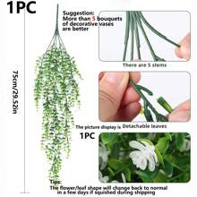 1PC Artificial Plants Grapefruit Leaf Wall Hanging Home Background Wall Decoration Wedding Decoration Outdoor Garden Window Sill Courtyard Decoration Birthday Party Valentine's Day Gift, New Year Materials, Valentine Day, Gift Gifts Graduation