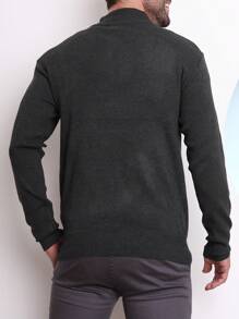 Men Sweaters - 深灰色 - 查看 4