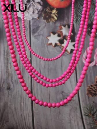 1條西部牛仔風格多彩珍珠項鍊，可自由配色