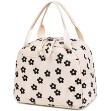 Borse termiche per il pranzo in velluto a coste per donne e uomini, borsa termica riutilizzabile per il pranzo di grandi dimensioni, borsa frigo riutilizzabile per il lavoro, il picnic o i viaggi (velluto a coste fragola), borsa per il pranzo, borsa frigo, borsa per il trasporto, borsa per il pranzo per donne, bambini, ragazzi e ragazze, borsa per il pranzo, borsa per il pranzo per donne, forniture scolastiche, accessori per la scuola