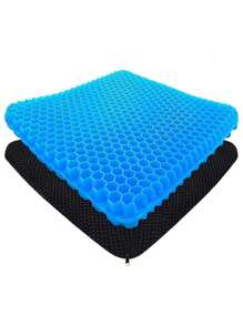 Cojín de asiento de gel con cubierta antideslizante, almohadilla gruesa y transpirable con diseño de panal y absorción de presión. Cojín de asiento doblemente grueso para silla de oficina, cojín de asiento para sillas de oficina, adecuado para uso en la oficina, hogar, coches y sillas de ruedas.