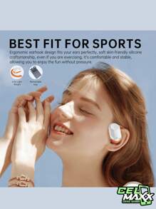 Audifonos bluetooth marca G-Tide ows1 sport impermeables de larga duracion 12hrs+ - Blanco - Ver 4