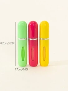 底部直充香水瓶，1/3入組5ml塑料PP糖果色橢圓形帶可見窗口，自動抽吸方便噴瓶，液體分配器不漏，適合旅行、戶外、家庭、節日等使用 - 彩色 - 查看 10