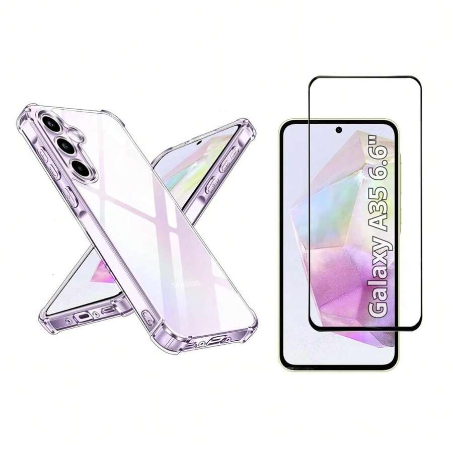 Capa Capinha Case e Película de Vidro 3d Compatível com Samsung Galaxy A35 5G 6.5"