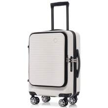 Carry-On Luggage 20 Inch Front Open Luggage Lightweight Suitcase With Front Pocket And USB Port, 1 Portable Carrying Case