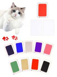 1 Máy Tính Thú Cưng Tay Chân Mực Miếng Lót Tưởng Niệm Mực Miếng Lót Chó Mèo Màu Dấu Chân Thẻ Tưởng Niệm Khung Ảnh bàn Rửa Không Mực In - Nhiều màu - Xem 1
