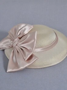 英国丝缎领结，复古缎子，适合宴会和婚礼场合酒会女士优雅礼品帽子，情人节
