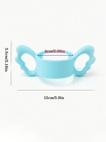 1 个天使形状婴儿奶瓶手柄，6 厘米口径，适合标准奶瓶，防烫奶瓶架，通用杯