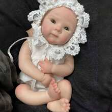 13 Inch Adorable Silicone Girl Handmade Real Touch Newborn Reborn Doll For Gift Or Collection - Multicolor - View 5