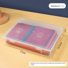 1 Tài Liệu Tổ Chức Hộ Gia Đình Giấy Chứng Nhận Tập Tin A4 Hộp Tổ Chức Thông Tin Quan Trọng Sổ Đăng Ký Hộ Gia Đình Chống Bụi Lưu Trữ - trắng - Xem 5