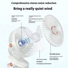 Portable Mini Hand Clip Fan USB Charging Quiet Desktop Electric Fan High Quality Student Dormitory Small Cooling Fan Fans Kitchen Cooling Fan,Food,Kitchen,Travel,Kitchen Items,Kitchen Tools,Kitchen Things. - Multicolor - View 9