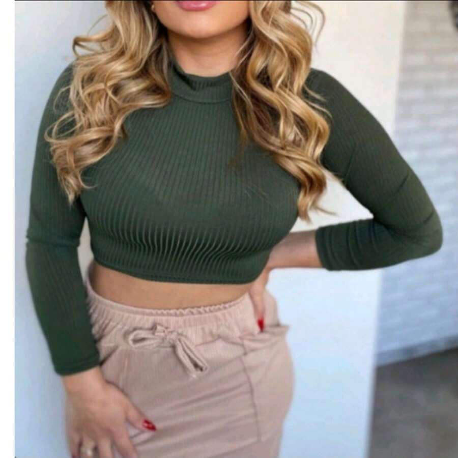 Women Tops - 軍綠色 - 查看 1