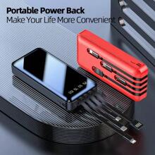 Power Bank 10000mAh 4USB Type-C Portable External Battery LED LCD Fast Charging