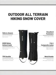 1 双户外全地形徒步雪套，三合一防水、防潮、防虫、防沙尼龙材质 - 彩色 - 查看 4
