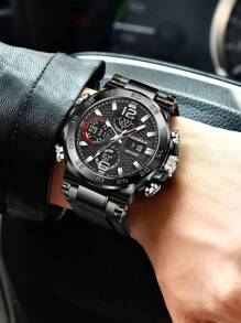 Foxbox 男士黑色數位手錶 - 黑色 - 查看 3