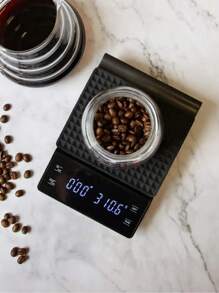 choxila 1pc Electronic Coffee Scale With Timer, 3kg/0.1g High Precision Espresso Coffee Scale With LCD Display, USB/Battery Powered, Kitchen Scale For Pour Over Coffee, Tea, Jewelry (Batteries Not Included), Essential For Back To School - Coffee Scale - View 6