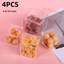 1pc/3PCS/4PCS Acrylic Box With Lid Food/Jewelry/Collection Storage Transparent Exquisite High-Grade - Multicolor - View 24