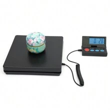 YUNRUX Parcel Scale 50kg/1g, Robust Platform Scale/Letter Scale/Precision Scale With Foldable External LCD Wall Display, Including Power Cable Or Batteries - Black - View 7