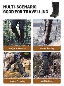 1 双户外全地形徒步雪套，三合一防水、防潮、防虫、防沙尼龙材质 - 彩色 - 查看 9