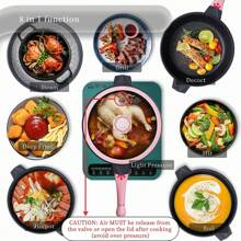 8 In 1 Frying Pans Nonstick,11 Inch Multipurpose Deep Frying Pan With Lid,5 Quart Wok Pan Non Stick, Stay-Cool Handle,Steamed Grid,Pfoa-Free,Dishwasher&Oven Safe,Works With All Stovetops - 粉色 - 查看 2