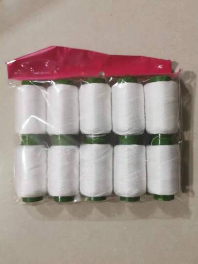 5/10 pièces Fil de machine à coudre blanc N°402, 200 yards, pour la couture domestique